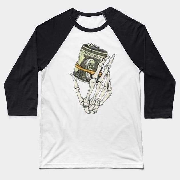 Money Money Money Baseball T-Shirt by thedoomseed